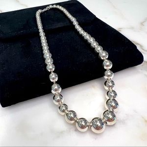Tiffany & Co. Hardware Collection Sterling Silver Graduated Ball Necklace